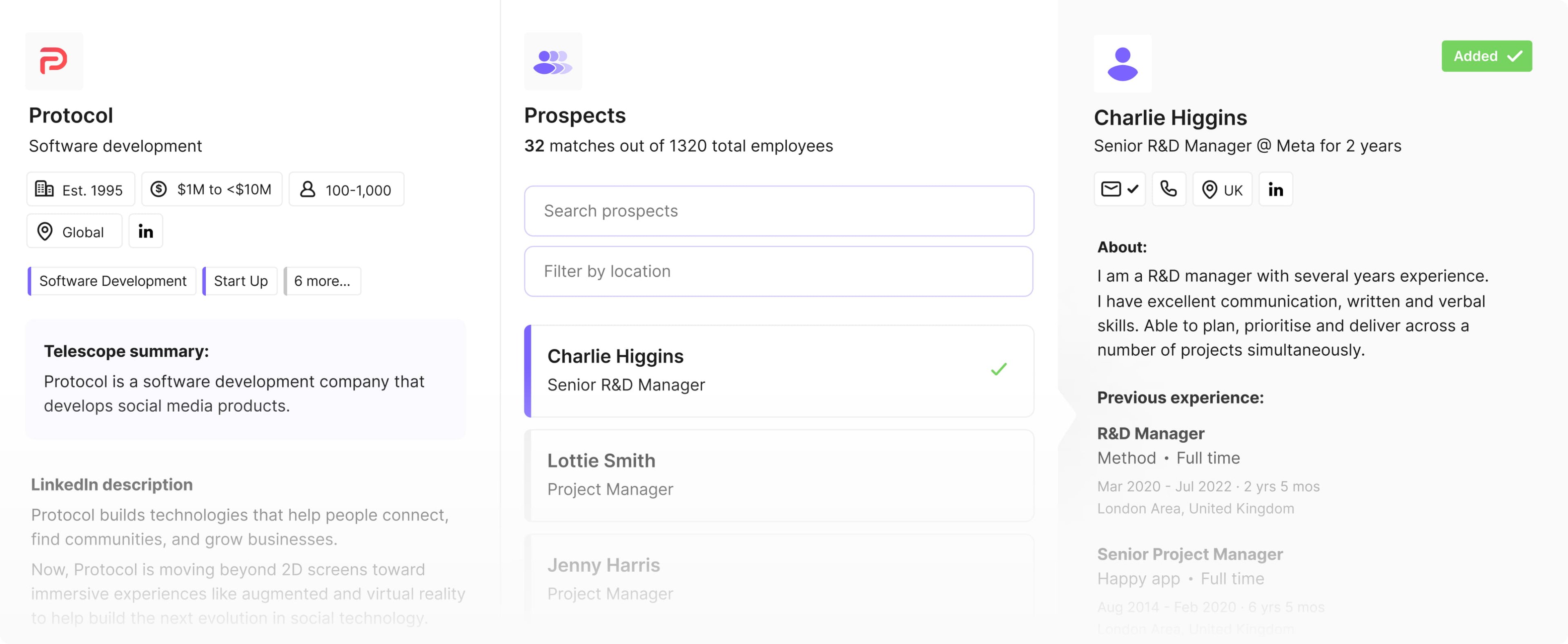 More Prospects Modal
